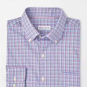NWT Peter Millar Classic Fit Albert Crown Lite Cotton-Stretch Sport Shirt